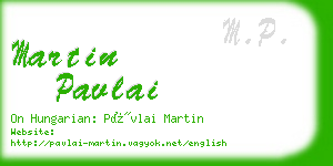 martin pavlai business card